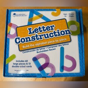 Learning Resources Letter Construction Toy- New Unused